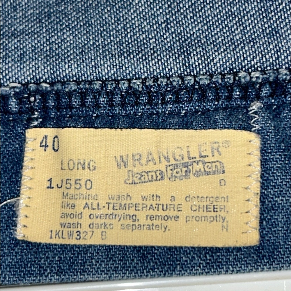Original Vintage Wrangler Jeans for Men 70s Bell Bottom talon zipper 40 long